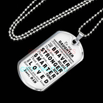 To My Daughter Dog Tag Birthday Gift Ideas for daughter, daughter necklace, to my daughter necklace, best gifts for daughter, birthday gifts for daughter, father and daughter necklace, daughter necklace from parents  1178fdrn