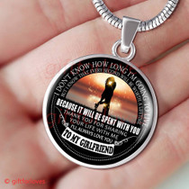 To My Girlfriend Luxury Necklace: Best Gift For Girlfriend Turning 21 - 'Thank You For Sharing Your Life With Me. I'll Always Love You.' - 574gs