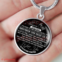 To My Wife Luxury Necklace: Unique Gifts For Wife - 'You'll Understand That The Love I Have For You Will Never Change As Each Day Goes By. I Will Love You Till My Last Breath. I Love You, Always And Forever' - 555ws