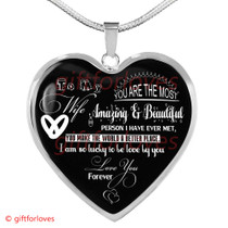 To My Wife Luxury Necklace: Husband And Wife Necklace, Birthday Gifts For Wife, Best Gifts For Wife 455WS