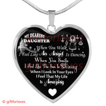 To My Daughter Luxury Necklace:  Best Gift For Daughter, Birthday Gift For Daughter, Amazing Necklace For Daughter 332DAS