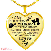 To My Girlfriend Luxury Necklace:  Best Gift For Girlfriend Romantic Necklace, Birthday Gifts For Girlfriend  346GFSo