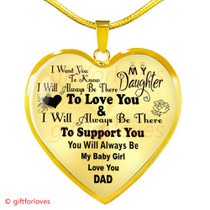 To My Daughter Luxury Necklace: Best Gift For Daughter, Daughter Necklace From Dad, Father And Daughter Necklace 319DASO