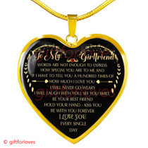 To My Girlfriend Luxury Necklace:  Best Gift For Girlfriend Romantic Necklace, Birthday Gifts For Girlfriend 359GFS