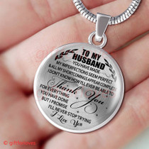 To My Husband Luxury Necklace: Husband And Wife Necklace, Necklace For Husband, Valentine Gift For Husband553HO