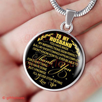 To My Husband Luxury Necklace: Husband And Wife Necklace, Necklace For Husband, Valentine Gift For Husband553HG