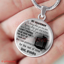 Grandson And Grandfather Necklace, Idea Gift For Grandson From Grandpa322GSO
