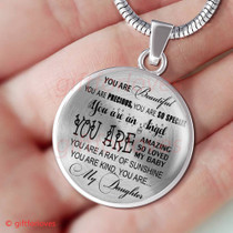 To My Beautiful Daughter Luxury Necklace:  Birthday Gift For Daughter, Amazing Necklace "You Are Precious, You Are So Special"484DAO