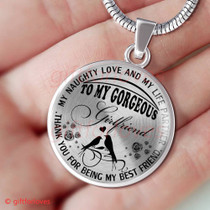 To My Girlfriend Luxury Necklace: Birthday Gift For Girlfriend From Boyfriend, "Thank You For Being My Best Friend"361GFO
