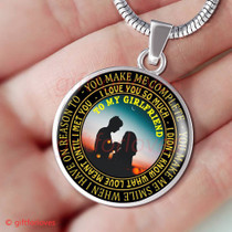 To My Girlfriend Luxury Necklace: Birthday Gift For Girlfriend From Boyfriend, To My Love Necklace 340GFG