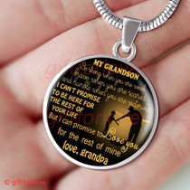 Grandson And Grandfather Necklace, Idea Gift For Grandson From Grandpa322GSG