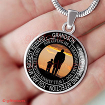 Grandson And Grandfather Necklace, Idea Gift For Grandson From Grandpa312GSS