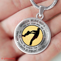 Grandson And Grandfather Necklace, Idea Gift For Grandson From Grandpa306GSO