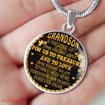 To My Grandson: Birthday Gift Ideas For Grandson, Grandson Necklace, To My Grandson Necklace, Best Gifts For Grandson, Birthday Gifts For Grandson, Special Grandson Necklace275GSG