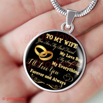 To My Wife Luxury Necklace: Husband And Wife Necklace, Birthday Gifts For Wife, Birthday Gifts For Her, Necklace For Wife Gifts 217WG