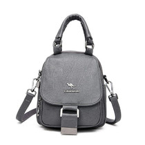 Multifunction Soft Leather Backpacks Women Female  School Bag Women Shoulder Bags Fashion Youth Backpack for Teenage Girls