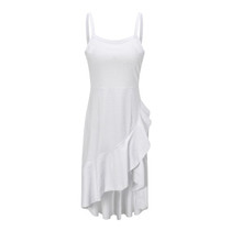 MIOFAR Summer Irregularity Falbala Dress Women Fashion Sleeveless Backless Slim Sexy Club Bodycon Dresses Elegant Ladies Dress