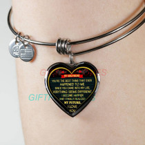 To my girlfriend: Gift Ideas for girlfriend, girlfriend bangle, to my girlfriend bangle, beautiful girlfriend bangle, best gifts for girlfriend, birthday gifts for girlfriend, boyfriend and girlfriend bangle 941fHgb
