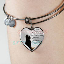 To my girlfriend: Gift Ideas for girlfriend, girlfriend bangle, to my girlfriend bangle, beautiful girlfriend bangle, best gifts for girlfriend, birthday gifts for girlfriend, boyfriend and girlfriend bangle 907fHbb