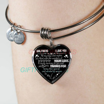 To my girlfriend: Gift Ideas for girlfriend, girlfriend bangle, to my girlfriend bangle, beautiful girlfriend bangle, best gifts for girlfriend, birthday gifts for girlfriend, boyfriend and girlfriend bangle 802fHsb