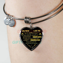 To my girlfriend: Gift Ideas for girlfriend, girlfriend bangle, to my girlfriend bangle, beautiful girlfriend bangle, best gifts for girlfriend, birthday gifts for girlfriend, boyfriend and girlfriend bangle 802fHgb