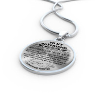 To My Boyfriend Luxury Necklace: Necklace For Boyfriend, Valentine Gift For Boyfriend, Unique Gift For Boyfriend 558BO