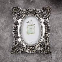 Luxury baroque style golden photo frame 6/7 inch desktop creative resin photo frame gift home wedding wall decoration