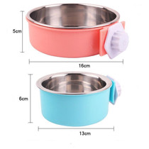 Pet Feeder Cage Hanging Fixed Bowl