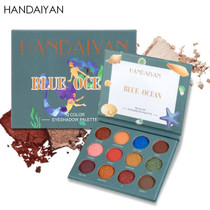HANDAIYAN 12/4 Colors Pressed Glitter Eyeshadow Palette Matte Eye Shadow Pearlescent Pigments Makeup Palette Maquillage TSLM2