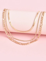 3pcs Metal Chain Necklace