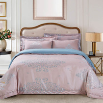 DM504Q Dolce Mela Bedding - Ancona, Luxury Jacquard Queen size Duvet Cover Set DM504Q Dolce Mela Bedding - Ancona, Luxury Jacquard Queen size Duvet Cover Set