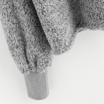Grey Fluffy Hoodie Faux Fur Women Sweatshirts