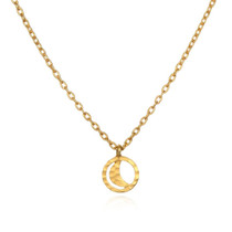 Gold Moon Pendant Necklace