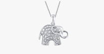 Diamond Accent Elephant Pendant