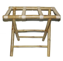 Bamboo luggage rack