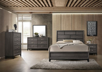 Acme 27047EK Valdemar Gray Wood Finish 4 Piece Eastern King Bedroom Set