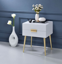 Acme Denvor White Gold End Table