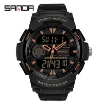 Watch Men's Sport Watches Multifunctional Chronograph Waterproof Digital Military LED Quartz Clock