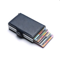 Credit Card Holder Wallet Leather Metal Aluminum Business Bank Card Case CreditCard Cardholder