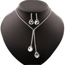 Women Rhinestone Crystal Pendant Bib Statement Necklace Necklace Chain Pendants