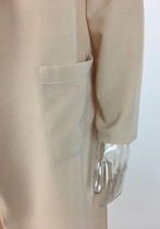 Khaki Pockets Tailored Collar Long Sleeve Side Slit Fashion Coat