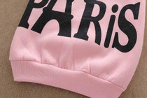 New Pink Floral Print Round Neck Long Sleeve Casual Pullover Sweatshirt