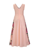 Casual Courtly V-Neck Chiffon Plus Size Maxi Dress In Floral Printed