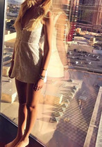 Casual White Patchwork Lace Spaghetti Strap Studded Mini Dress