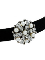 Casual Carved Faux Pearl Choker Necklace