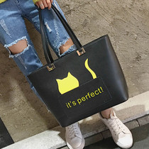 Casual Women Cat Cartoon Pattern Lovely Style Shoulder Bag Handbag