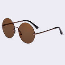 Round Rimless Sunglasses