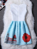 Casual Round Neck Sleeveless Printed Excellent Skater Dress