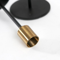 Modern Gold and Black Metal Candle Holders