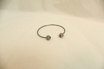 Cuff Crystal Silver Gold Plated Bracelet